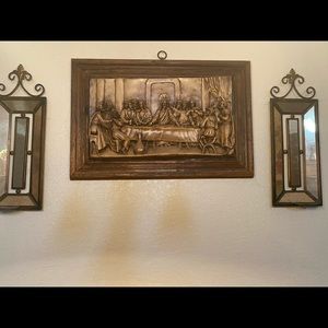 Mexicana last supper picture with two side mirrors